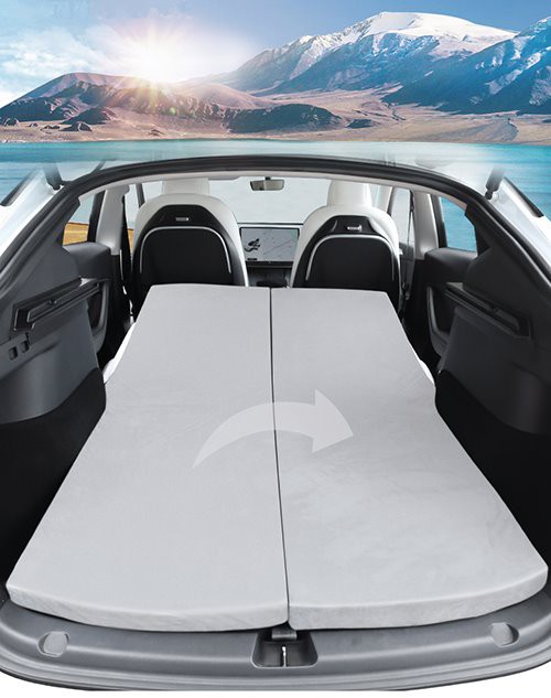 Tesla Model Y mattress can be folded to complete the pavement